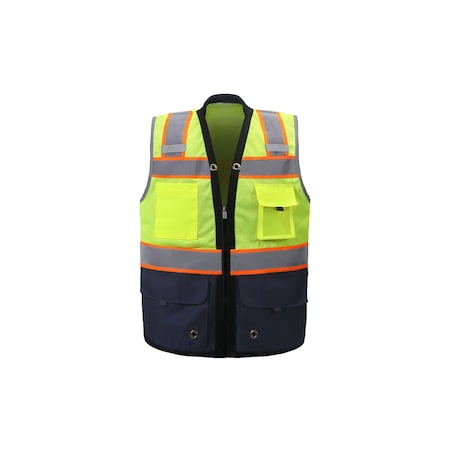 2W International Premium Surveyor Vest, Navy Blue, 5X-Large, Class 2 SV544NVC-2 5XL